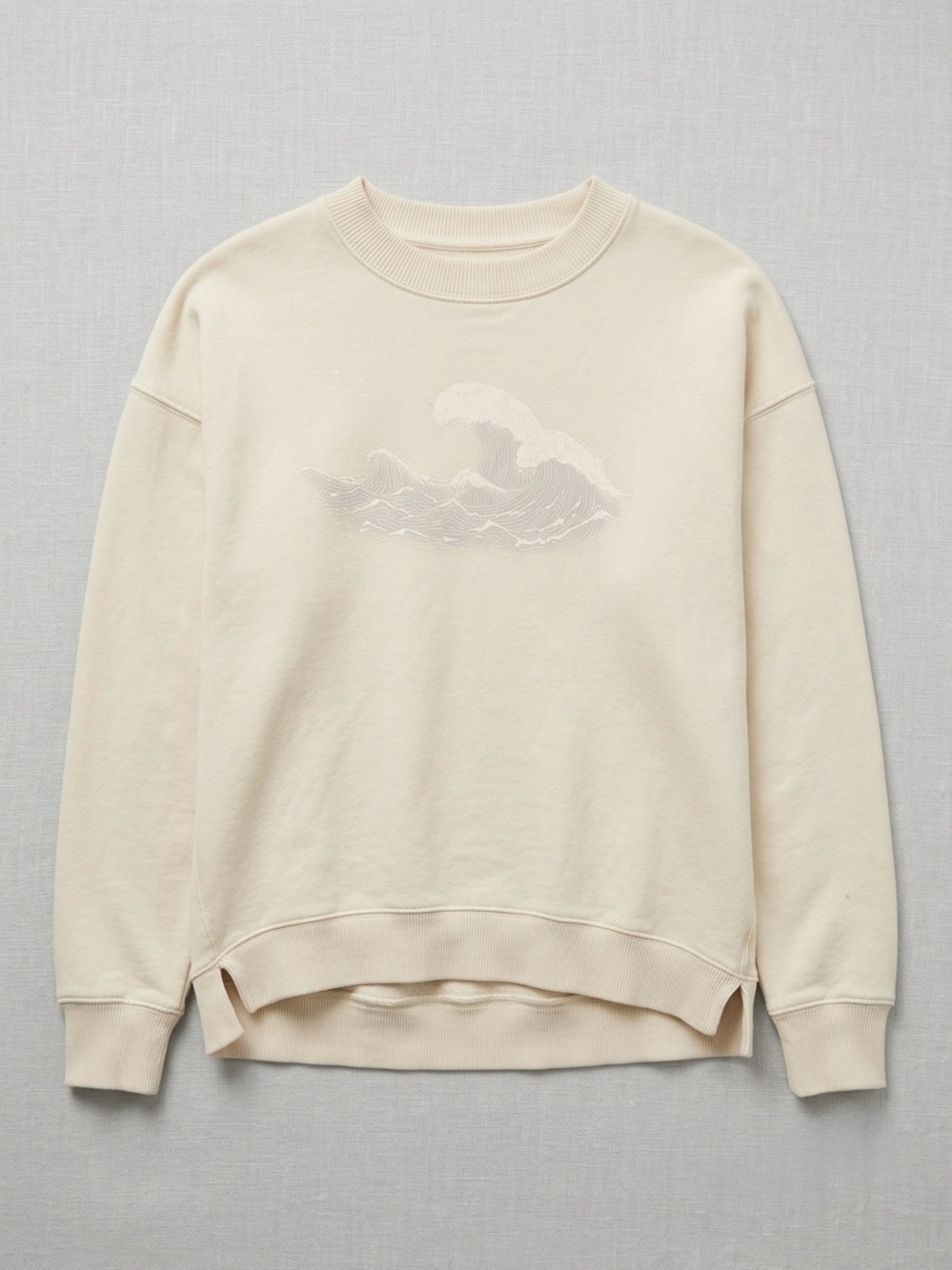 American Eagle Outfitters Light Cream Crewneck Sweatshirt - Picture 2 of 5